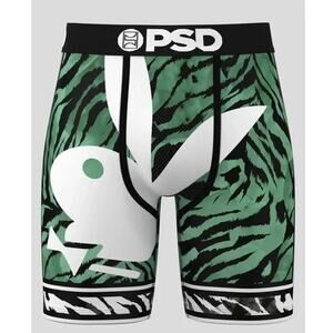 PSD Playboy Boxer Brief Microfiber Stretch Animal Green/White/Black Size XL